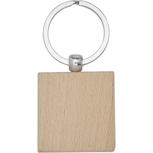 Gioia beech wood squared keychain