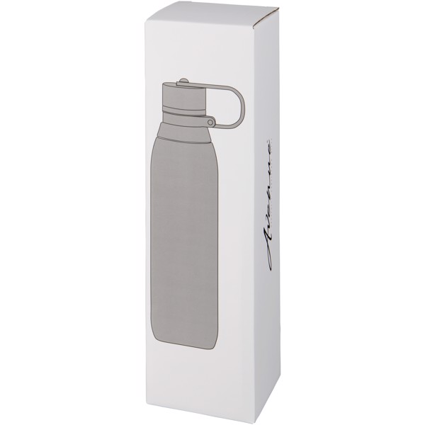 Oasis 650 ml glass sport bottle - Solid black