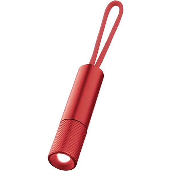 Llavero LED con correa reflectante "Merga" - Rojo
