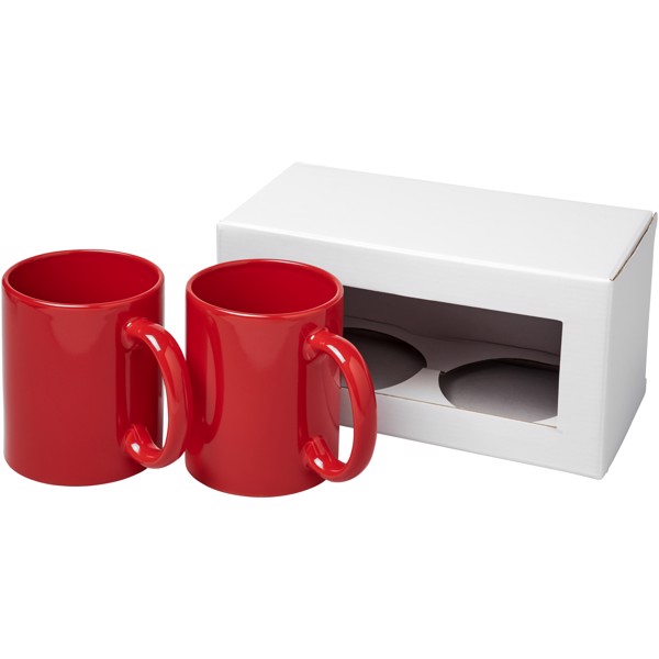 Set de regalo de 2 tazas "Ceramic" - Rojo