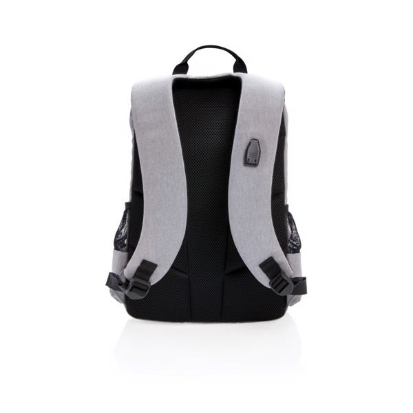 Lima 15.6" RFID & USB laptop backpack - Grey / Orange