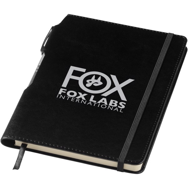 Panama A5 Hard Cover Notizbuch mit Stift - schwarz