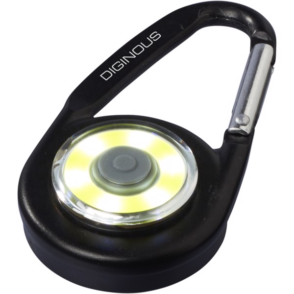 Eye COB light with carabiner - Solid black