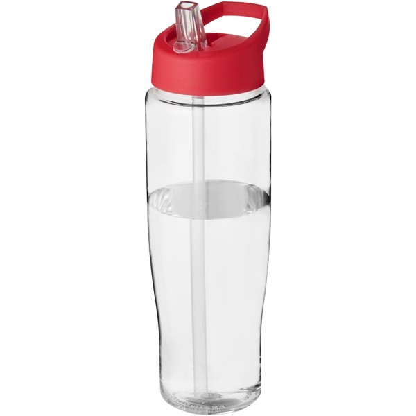 Sportovní láhev s víčkem s hubičkou H2O Tempo® 700 ml - Průhledná / Červená s efektem námrazy