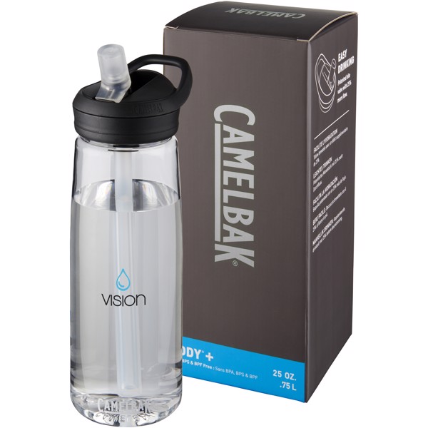 Eddy+ 750 ml Tritan™ sport bottle - Transparent clear