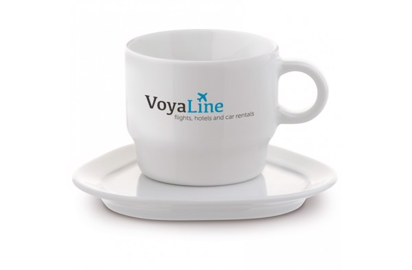 Cup & saucer triangle Satellite 180ml