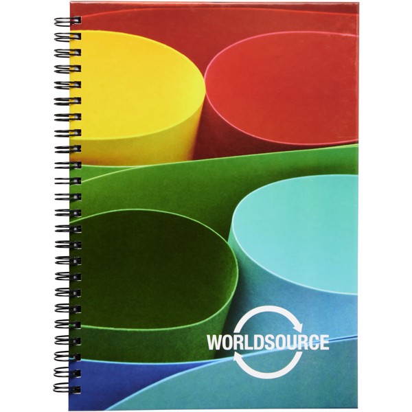 Wire-o A5 notebook hard cover - White / Black