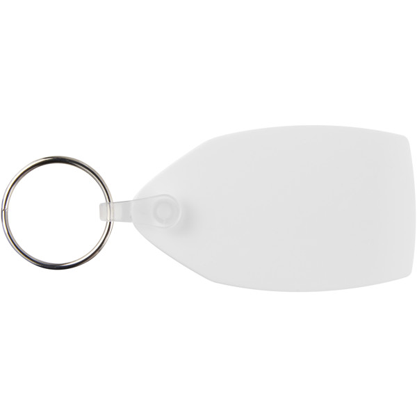 Tait rectangular-shaped recycled keychain