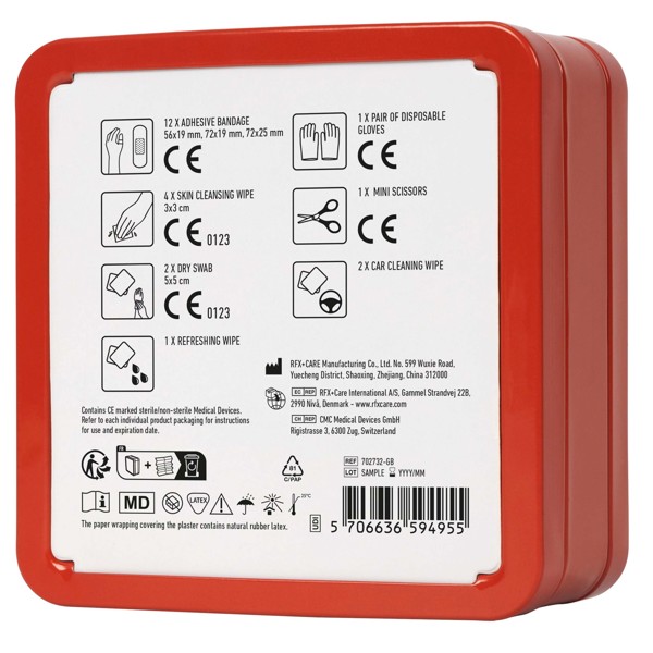 MyKit First Aid car tin kit - Red