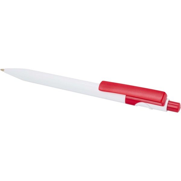 Unica recycled plastic ballpoint pen (black ink) - Red