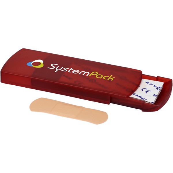 5dílná krabička s náplastmi Christian - Červená s efektem námrazy