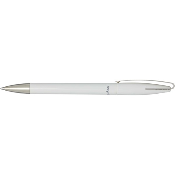 Ana recycled plastic ballpoint pen (blue ink) - White