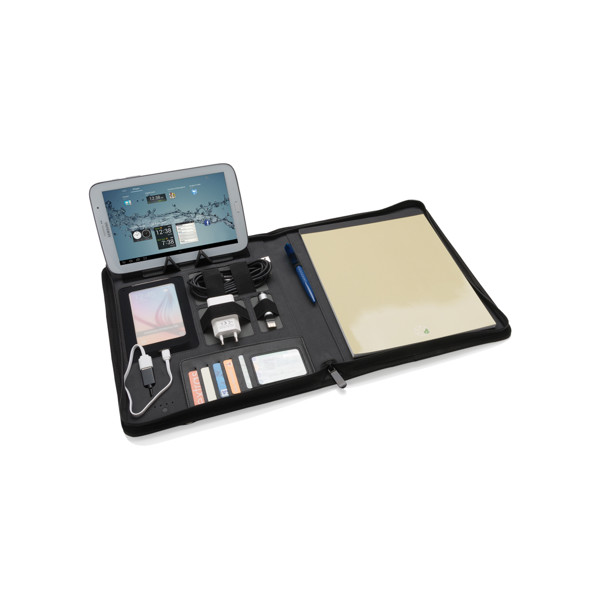 Tech portfolio with powerbank