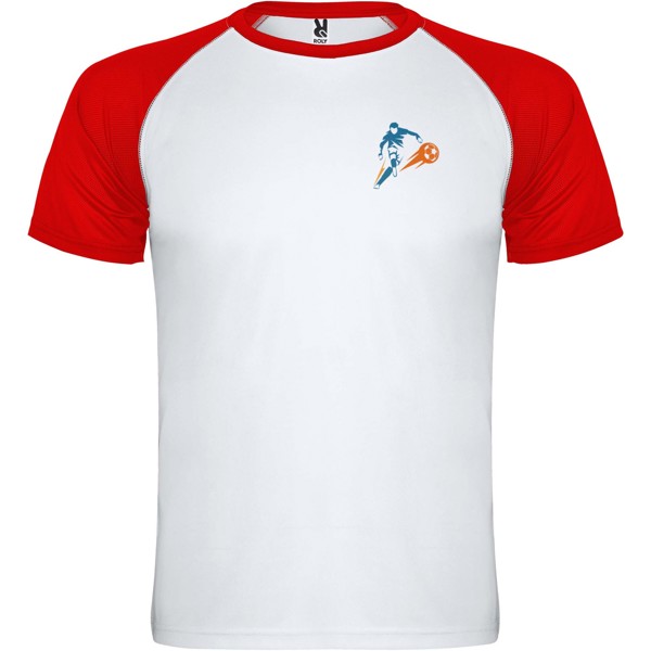 Indianapolis short sleeve kids sports t-shirt - White / Red / 16