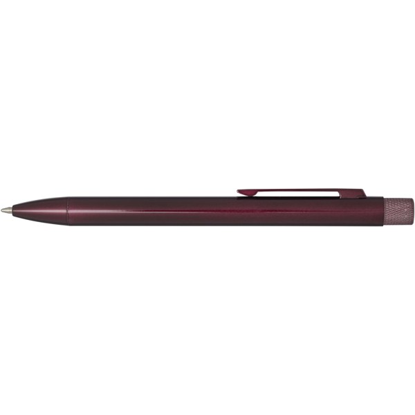 Beatriz recycled brass ballpoint pen (blue ink) - Burgundy