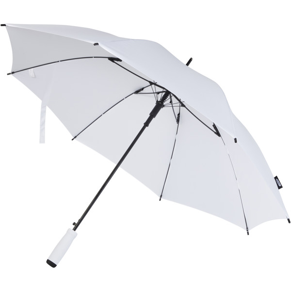 Niel 23\" auto open recycled PET umbrella - White