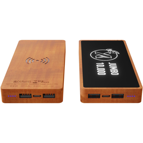 SCX.design P46 10.000 mAh wooden wireless charging power bank