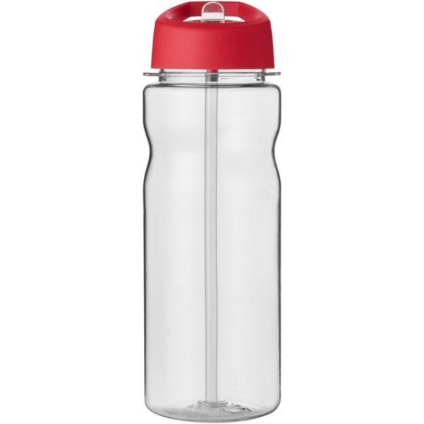 Sportovní láhev s víčkem s hubičkou Base Tritan™ 650 ml - Průhledná / Červená s efektem námrazy