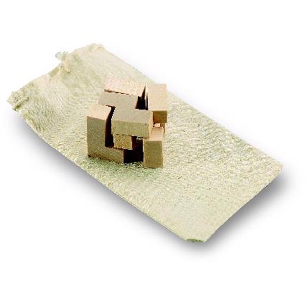 Wooden puzzle in cotton pouch Trikesnats