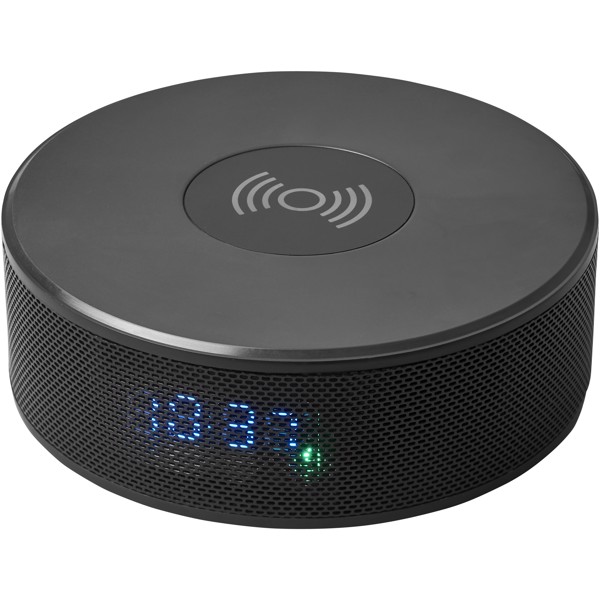 Circle wireless charging alarm clock speaker