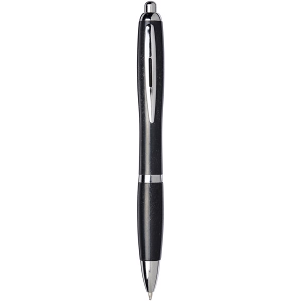 Nash wheat straw chrome tip ballpoint pen - Solid black