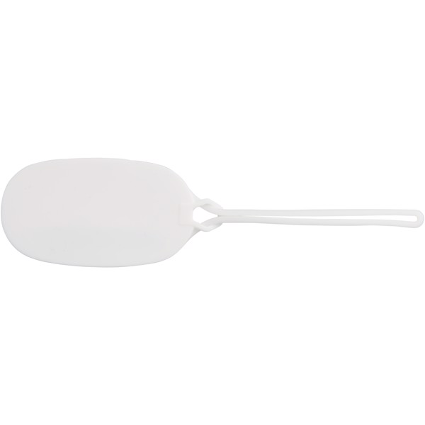 Silicone luggage tag - White
