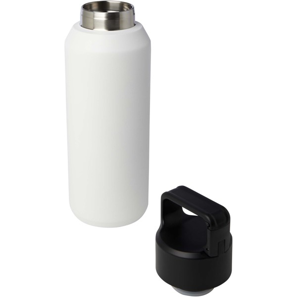 Astra 600 ml RCS recycled stainless steel copper vacuum insulated water bottle (carbonated safe) - White