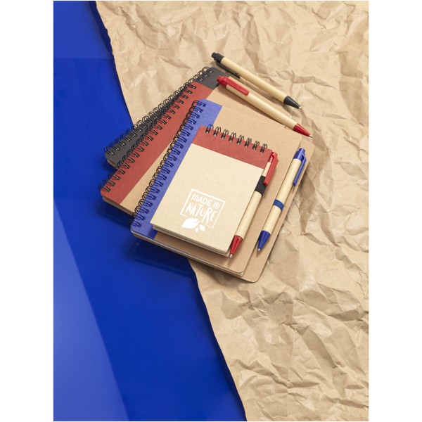 Priestly A6 Recycling Notizbuch mit Stift - natur / navy