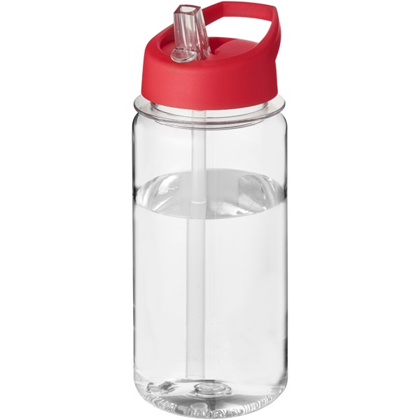 Sportovní láhev s víčkem s hubičkou Octave Tritan™ 600 ml - Průhledná / Červená s efektem námrazy
