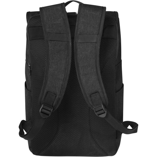Libra 15.6\" GRS recycled roll-up laptop backpack 12L - Heather Charcoal