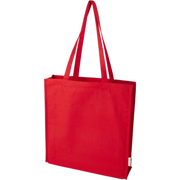 Florida 270 g/m² GRS recycled gusset tote bag 14L - Red