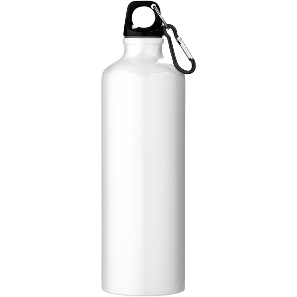 Oregon 770 ml aluminium water bottle with carabiner - White