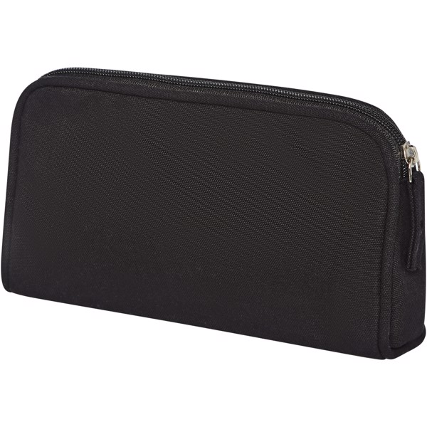 Kota 340 g/m² canvas toiletry pouch - Solid black