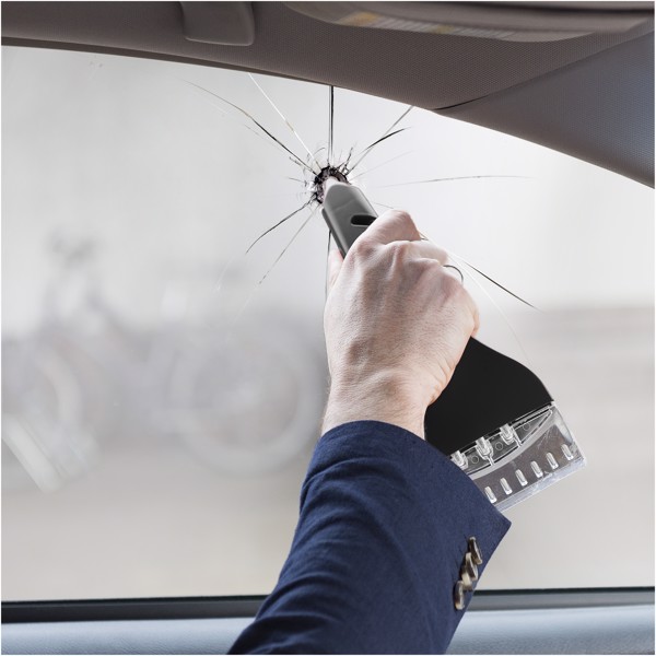 Cadet safety ice scraper with LED light