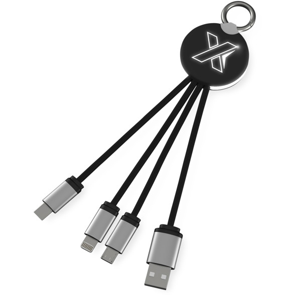 SCX.design C16 ring light-up cable - Black / White