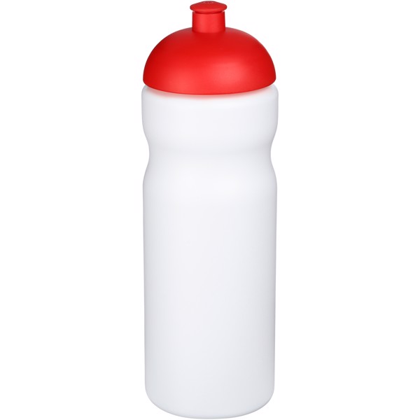 Sportovní láhev s kupolovitým víčkem Baseline® Plus 650 ml - Bílá / Červená s efektem námrazy