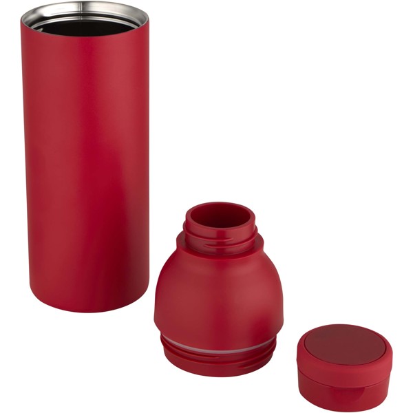 Illuminate 650 ml RCS recycled stainlesss steel double wall insulated water bottle - Red
