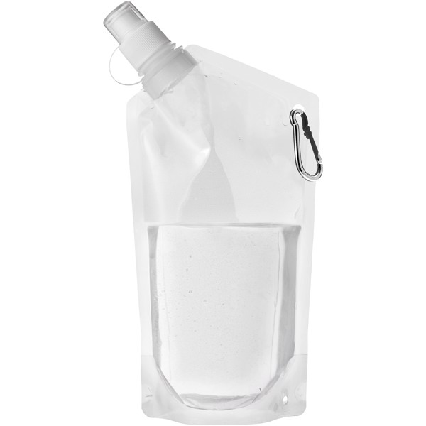 Cabo 600 ml water bag with carabiner - Transparent clear