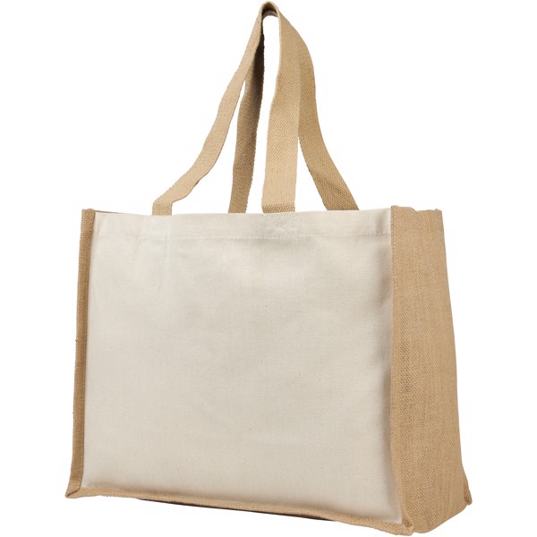 Bolsa Tote para compras de lona y yute de 320 g/m² "Varai"