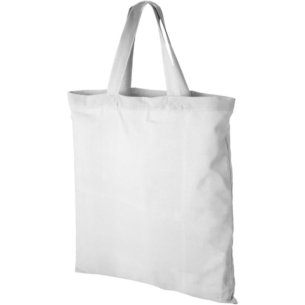 Virginia 100 g/m² cotton tote bag short handles - White