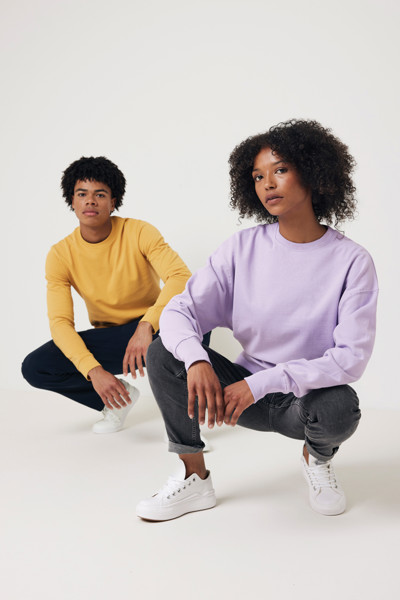IQONIQ Zion recycled cotton crew neck - Ochre Yellow / XS