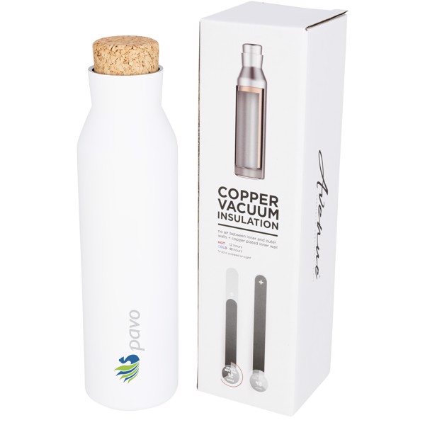 Norse 590 ml copper vacuum insulated bottle - White