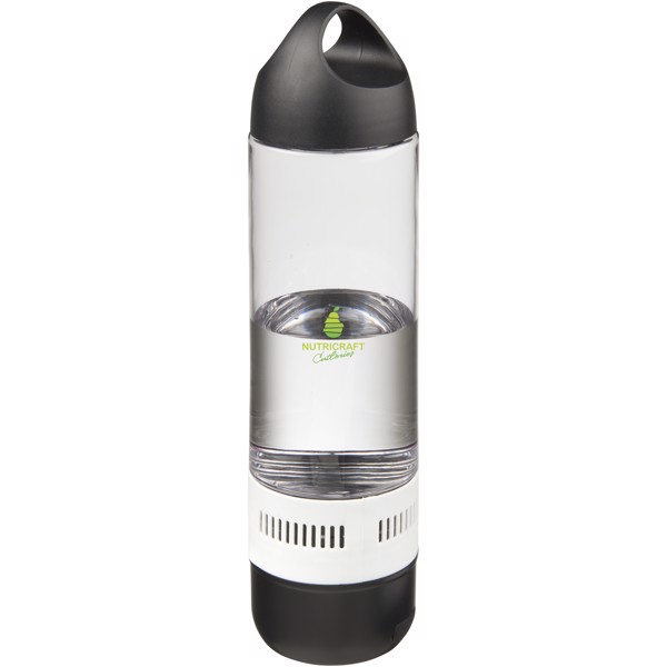 Ace 500 ml sports bottle with Bluetooth® speaker - White