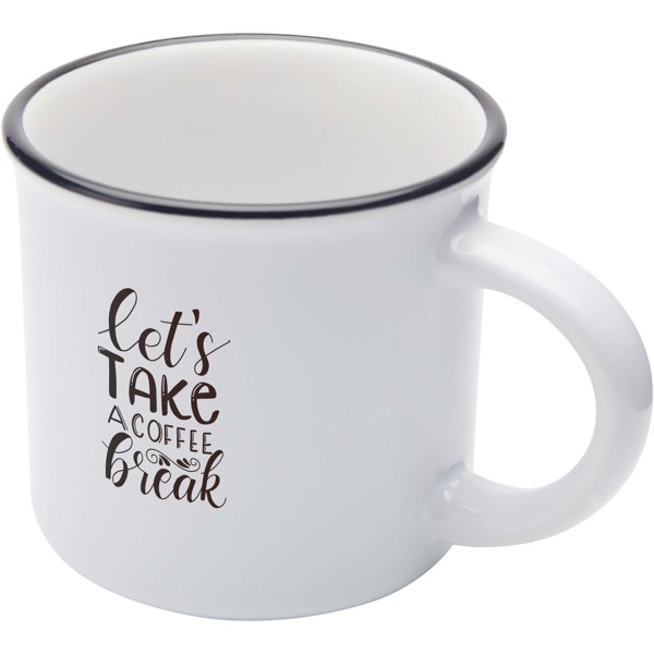 Bari 240 ml ceramic mug with glossy finish - White