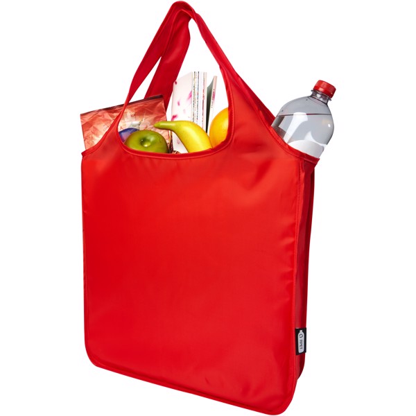 Ash RPET large foldable tote bag 14L - Red