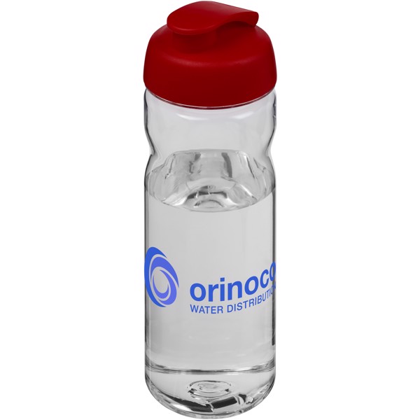Sportovní láhev s vyklápěcím víčkem Base Tritan™ 650 ml - Průhledná / Červená s efektem námrazy