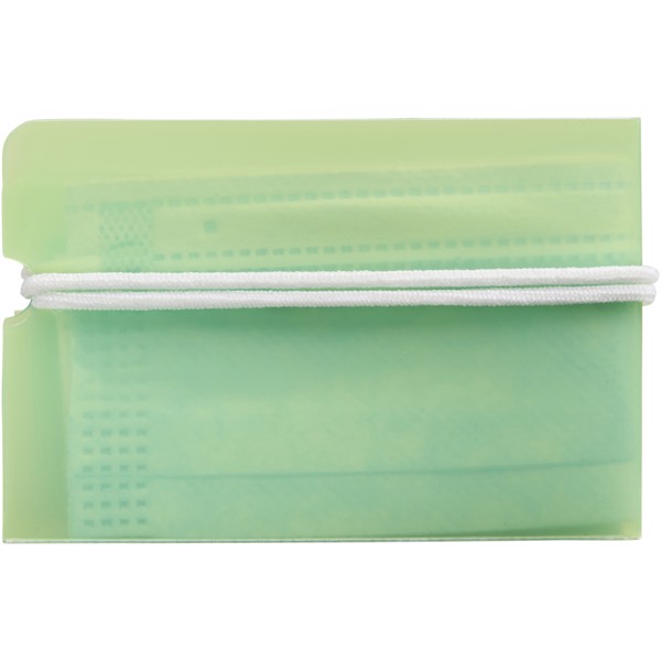 Madden fold-up face mask wallet - Transparent lime
