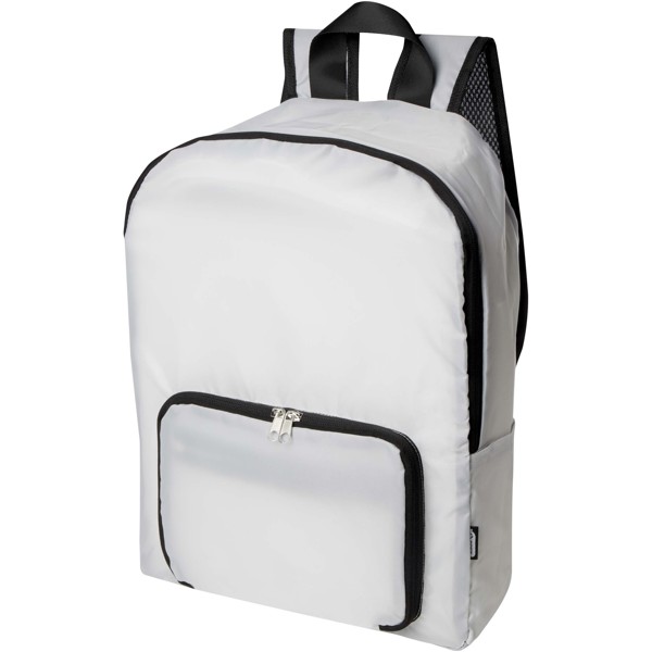 EcoFold RPET foldable backpack 15L - White
