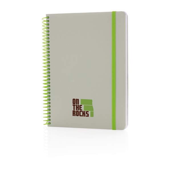 Deluxe A5 notebook with spiral ring