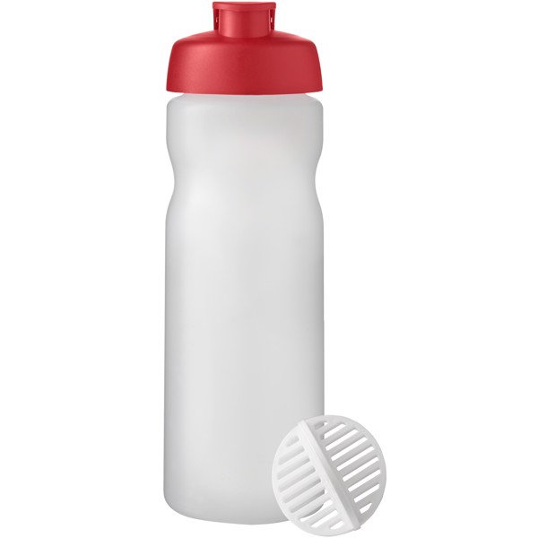Baseline Plus 650ml šejkrová lahev - Červená s efektem námrazy / Čirá s efektem námrazy